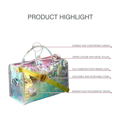 VOYAGER PARIS S’ENTRAÎNER HOLOGRAPHIC DUFFLE BAG